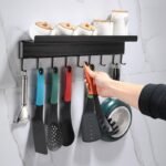 Kitchen Hanging Rack with Hooks - Image 2